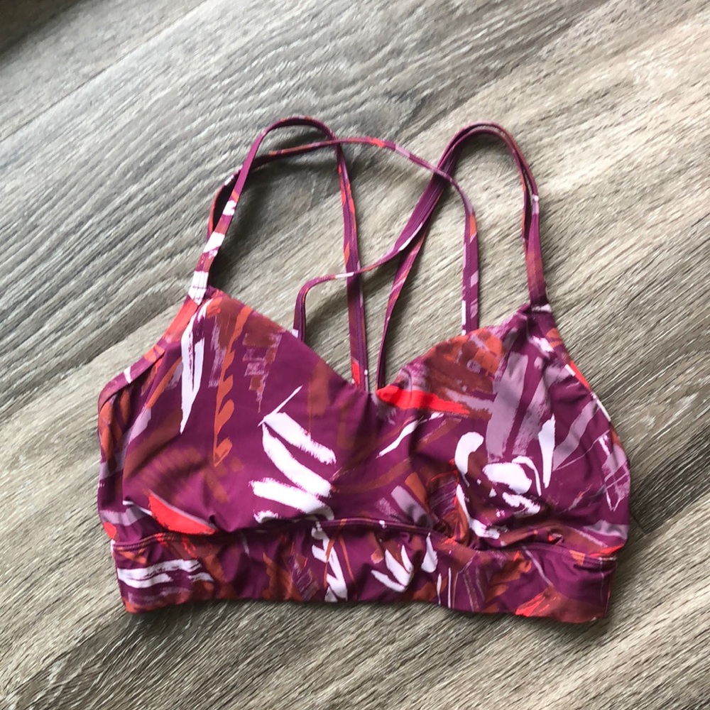 All in Motion Purple and Brown Sports Bra
